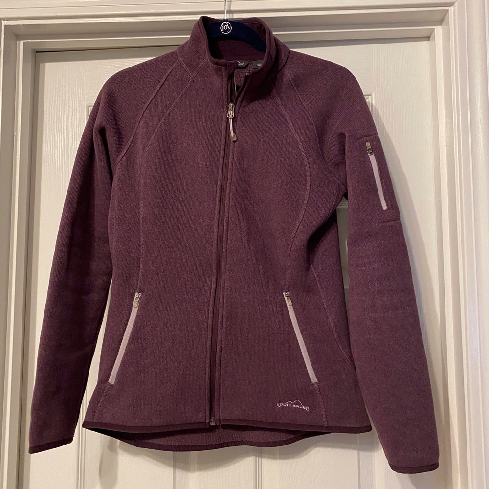 Eddie Bauer Better Sweater Style Fleece Zip EUC